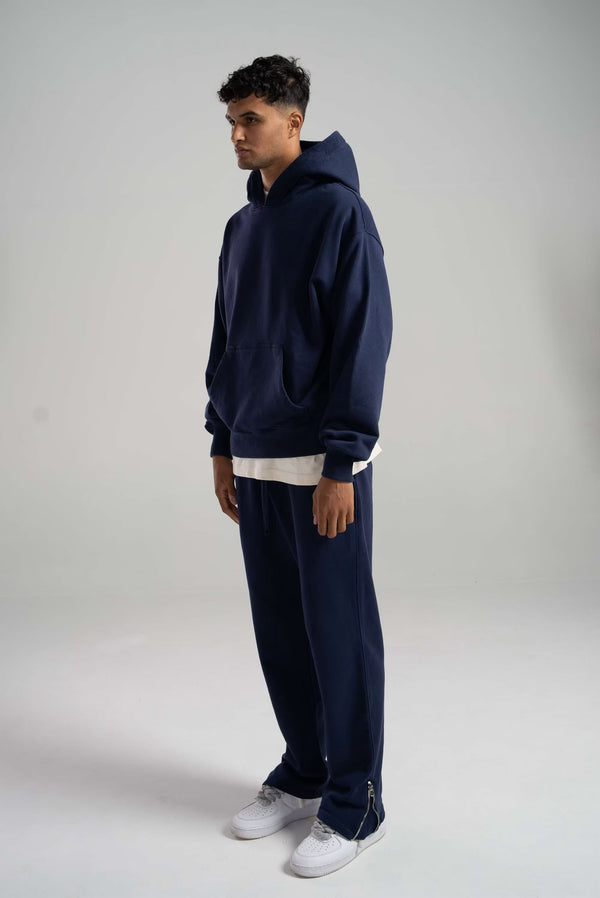 450GSM Organic Cotton Bottoms - Navy