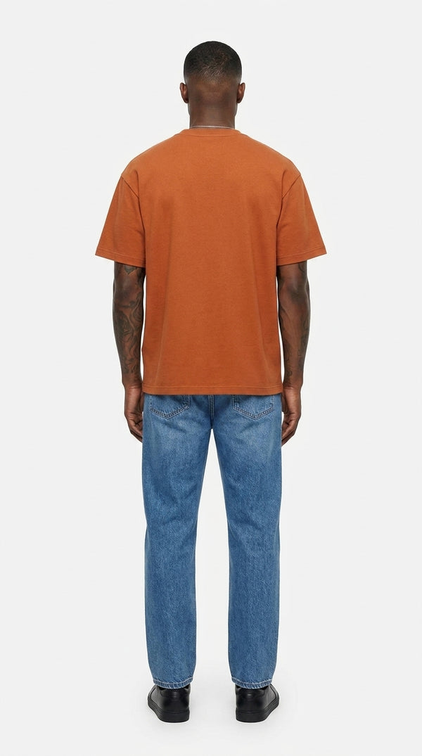 300GSM Organic Cotton T-Shirt - Caramel Orange