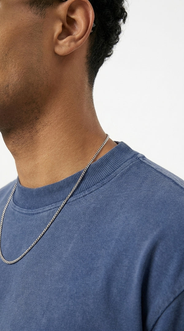 300GSM Organic Cotton T-Shirt - Blue Faded