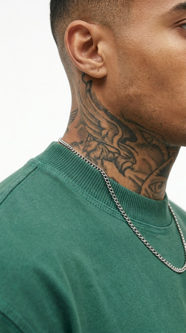 300GSM Organic Cotton T-Shirt - Vintage Green
