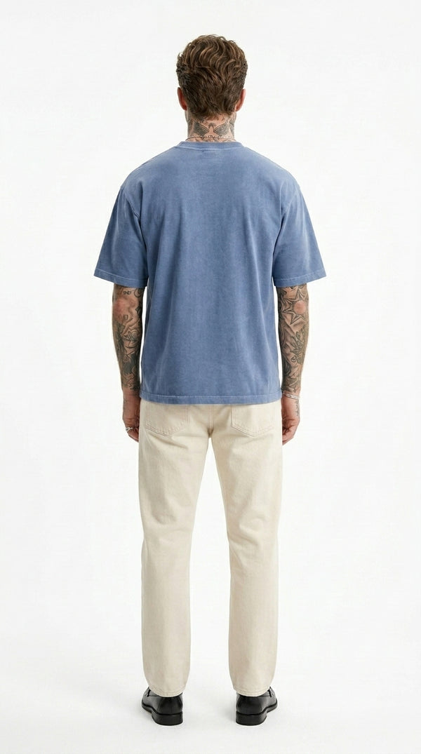 300GSM Organic Cotton T-Shirt - Ocean Denim