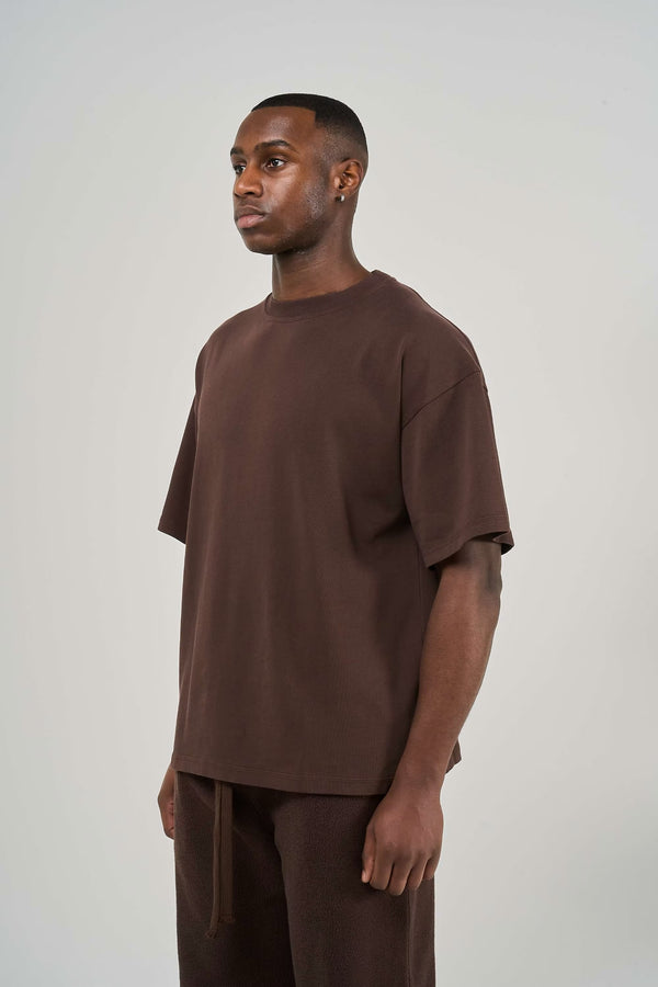 300GSM Organic Cotton T-Shirt - Dark Brown