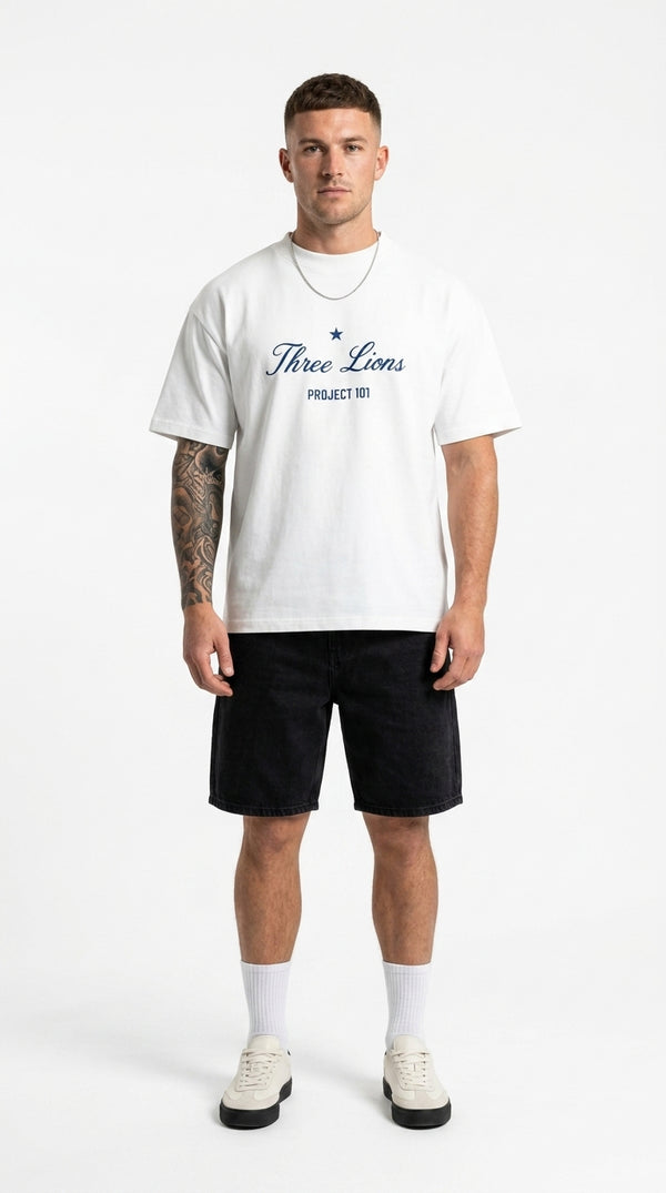 ENGLAND ‘3 LIONS’ T-SHIRT - OPTIC WHITE