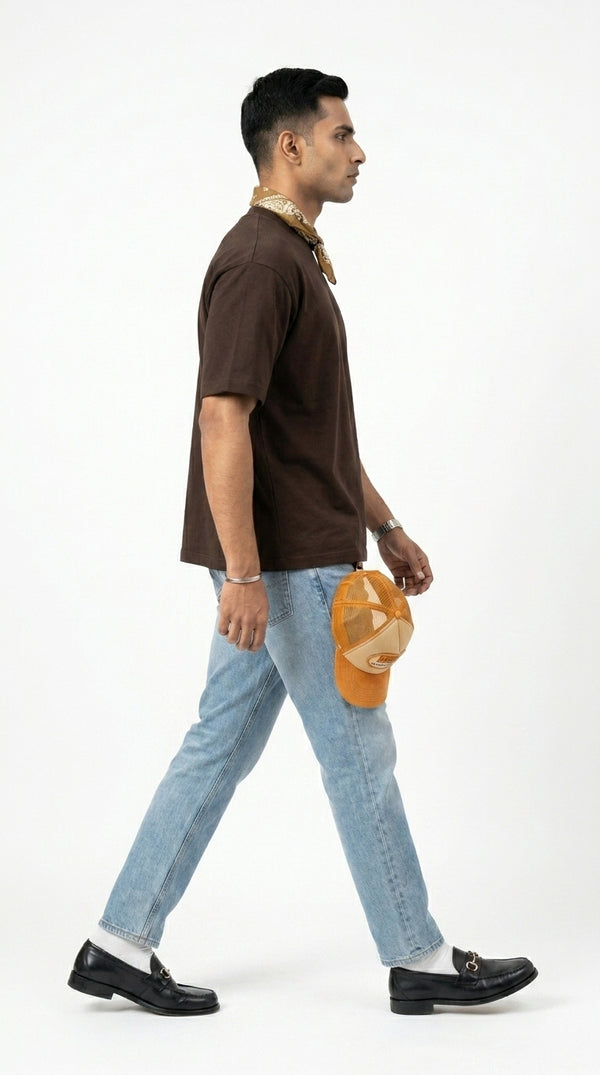 300GSM Organic Cotton T-Shirt - Chocolate Brown