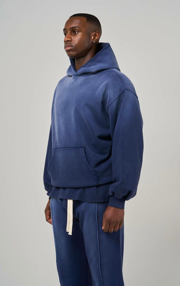 600GSM / 450GSM Organic Cotton Tracksuit - Blue Faded