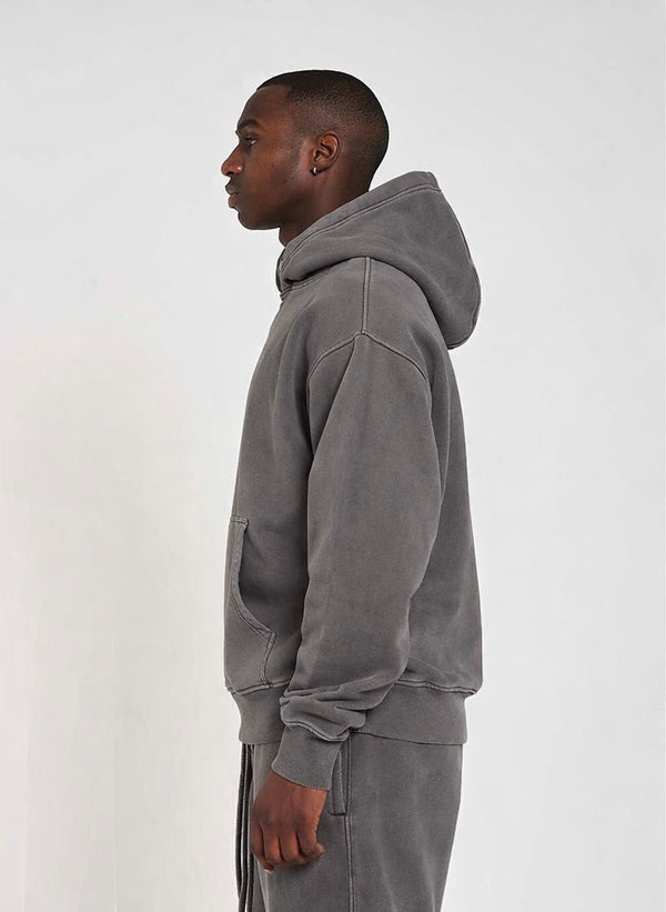 600GSM Organic Cotton Hoodie - Charcoal Grey