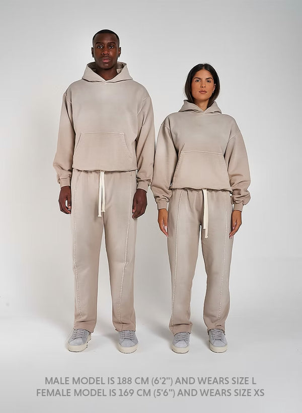 600GSM Organic Cotton Hoodie - Mocha (Faded)