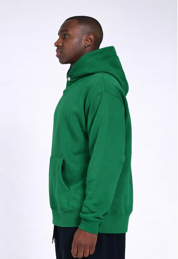 600GSM Organic Cotton Hoodie - Racing Green