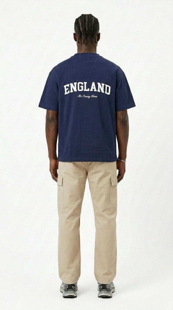 ENGLAND ‘3 LIONS’ T-SHIRT - NAVY BLUE