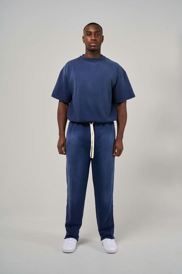 600GSM / 450GSM Organic Cotton Tracksuit - Blue Faded