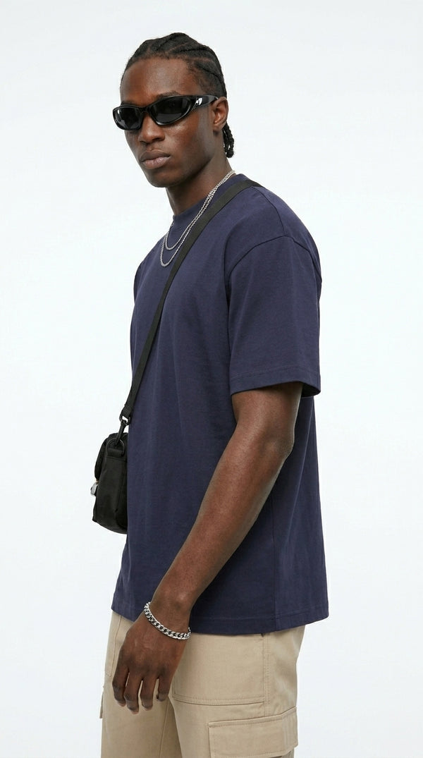 300GSM Organic Cotton T-Shirt - Navy Blue