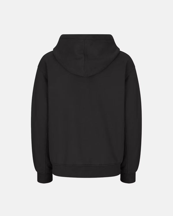 600GSM Organic Cotton Hoodie (Zip) - Black