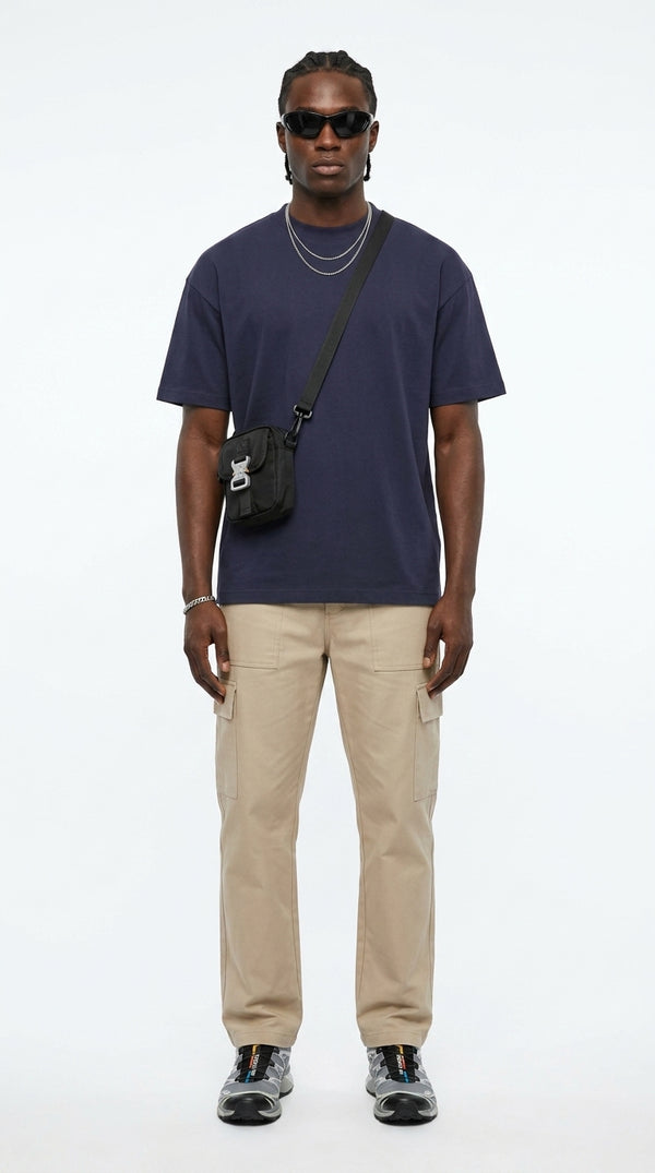 300GSM Organic Cotton T-Shirt - Navy Blue