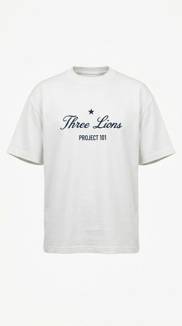 ENGLAND ‘3 LIONS’ T-SHIRT - OPTIC WHITE