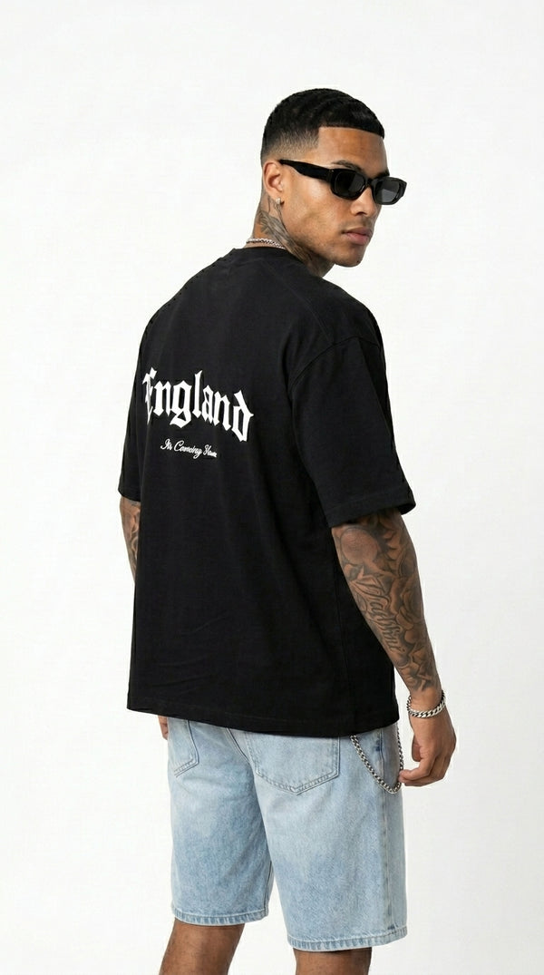 ENGLAND ‘3 LIONS’ T-SHIRT - BLACK