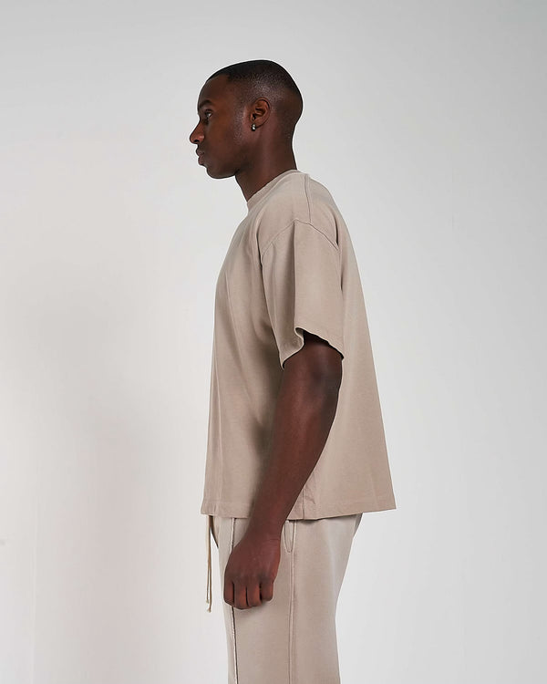 300GSM Organic Cotton T-Shirt - Mocha (Faded)