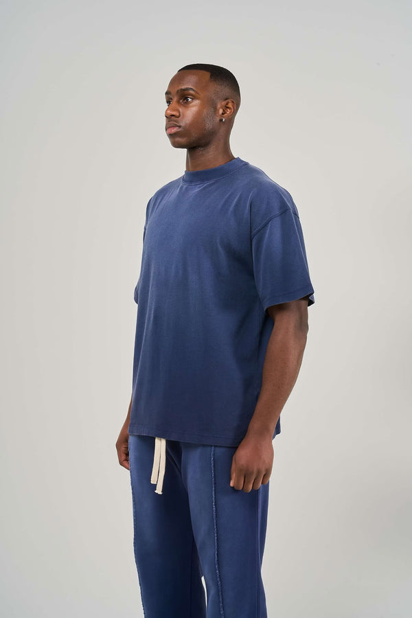 300GSM Organic Cotton T-Shirt - Blue (Faded)