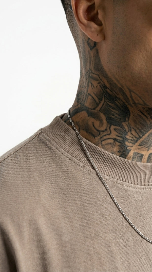300GSM Organic Cotton T-Shirt - Mocha Faded