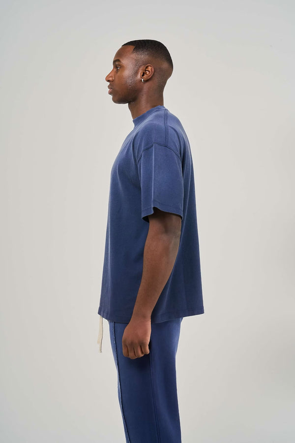 300GSM Organic Cotton T-Shirt - Blue (Faded)