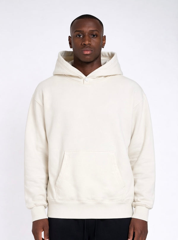 600GSM Organic Cotton Hoodie - Ecru