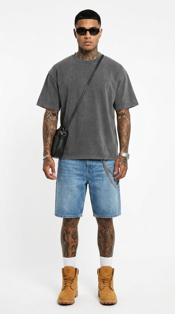 300GSM Organic Cotton T-Shirt - Vintage Grey