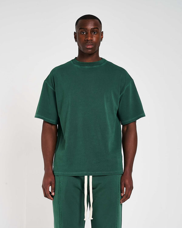 300GSM Organic Cotton T-Shirt - Vintage Green