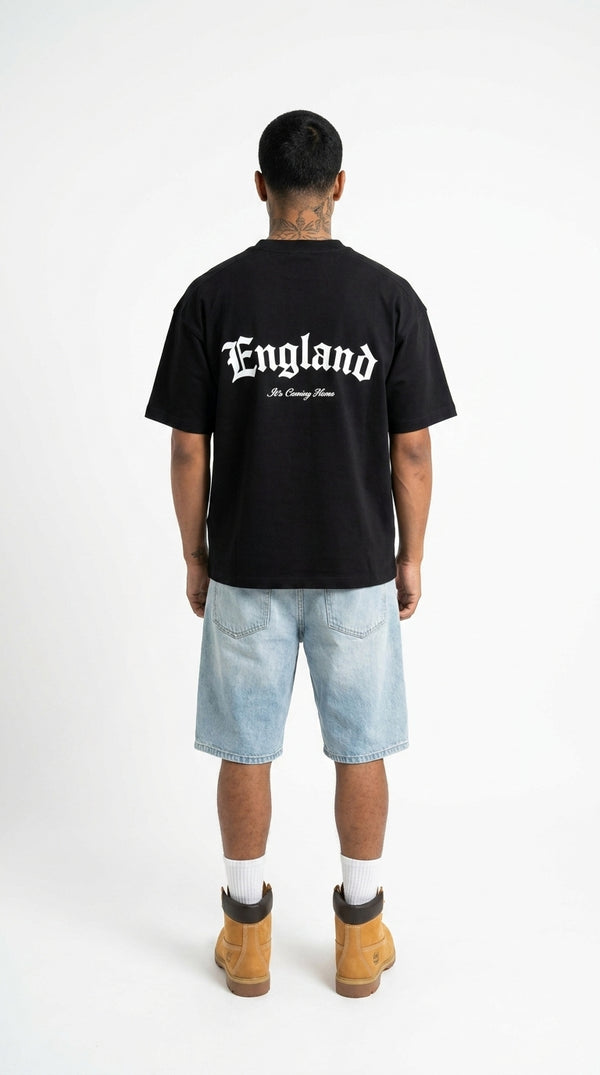 ENGLAND ‘3 LIONS’ T-SHIRT - BLACK