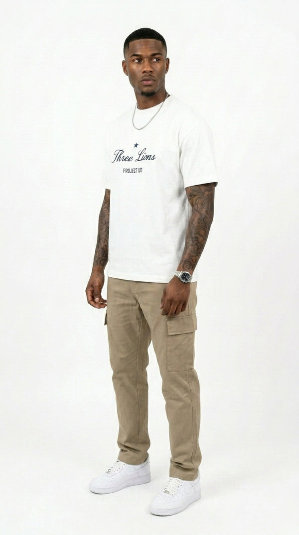ENGLAND ‘3 LIONS’ T-SHIRT - OPTIC WHITE