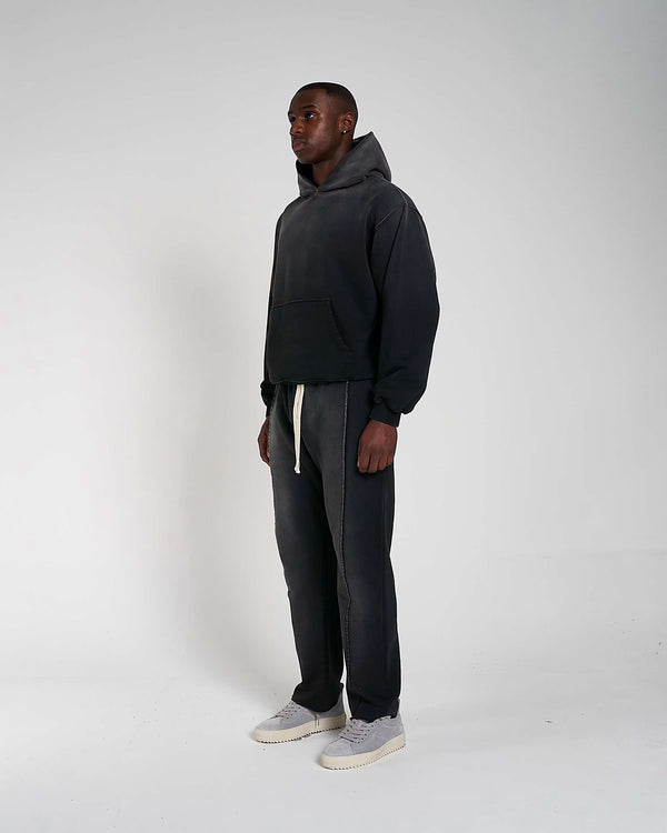 600GSM / 450GSM Organic Cotton Tracksuit - Black Faded