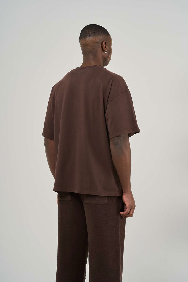 300GSM Organic Cotton T-Shirt - Dark Brown