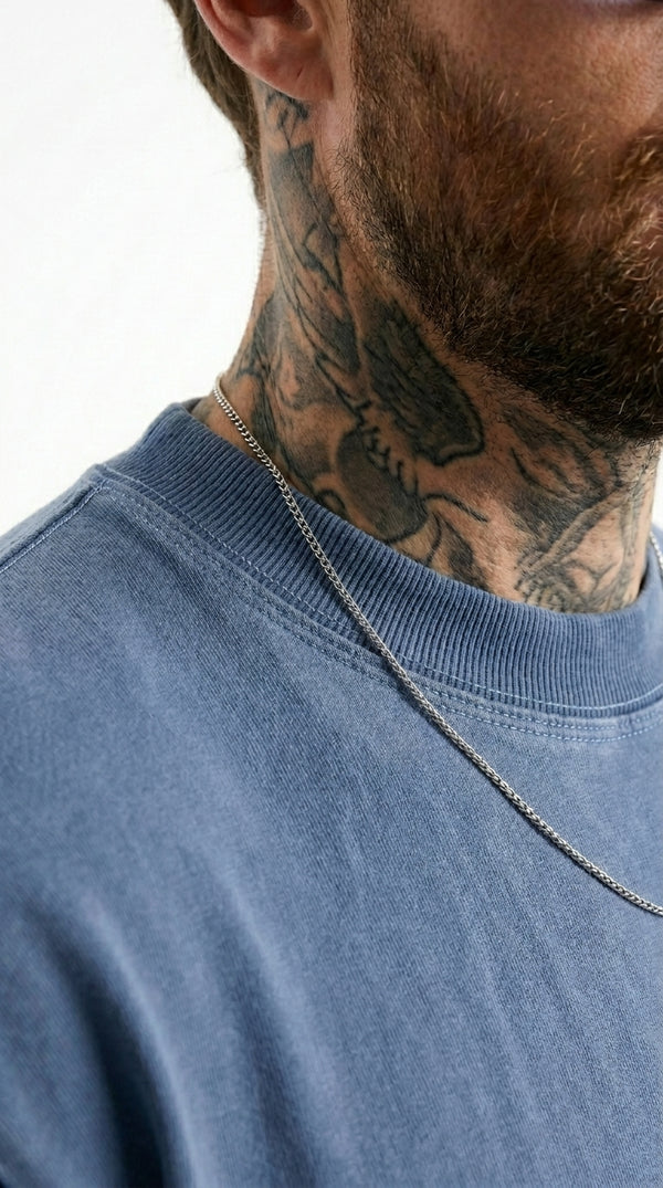 300GSM Organic Cotton T-Shirt - Ocean Denim