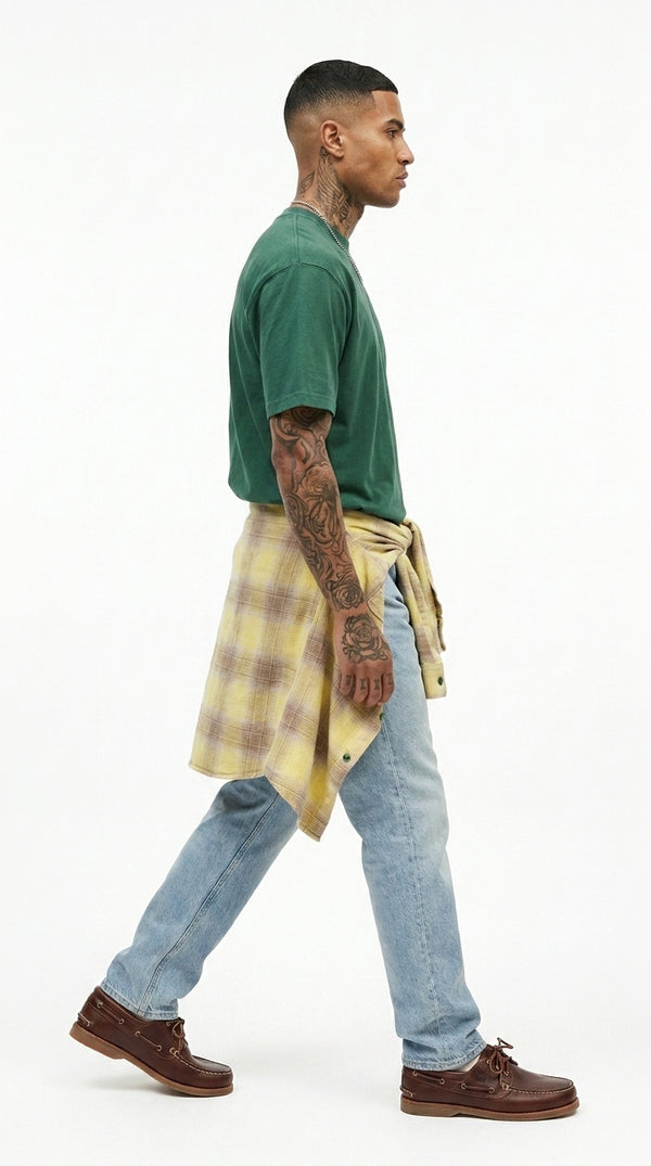 300GSM Organic Cotton T-Shirt - Vintage Green