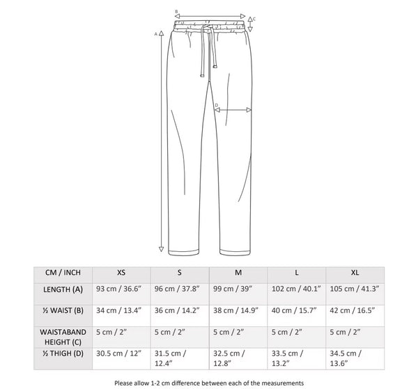 450GSM Organic Cotton Bottoms - Black