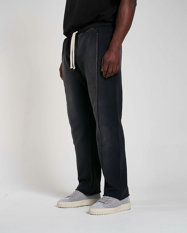 450GSM Organic Cotton Bottoms - Black (Faded)