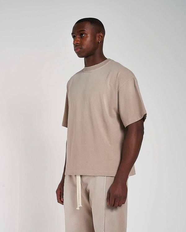 300GSM Organic Cotton T-Shirt - Mocha (Faded)