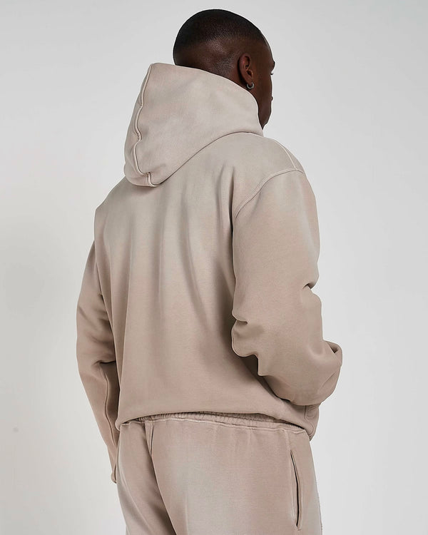 600GSM Organic Cotton Hoodie - Mocha (Faded)