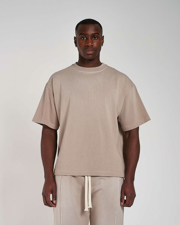 300GSM Organic Cotton T-Shirt - Mocha (Faded)