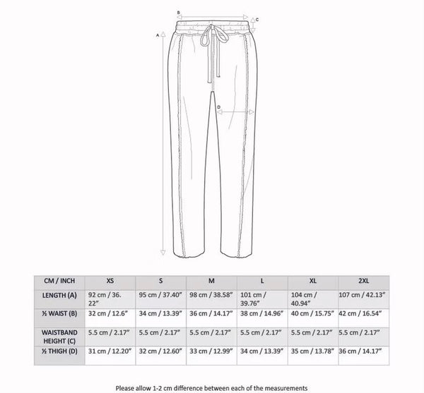 450GSM Organic Cotton Bottoms - Blue (Faded)