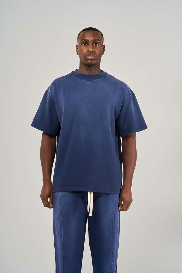 300GSM Organic Cotton T-Shirt - Blue (Faded)