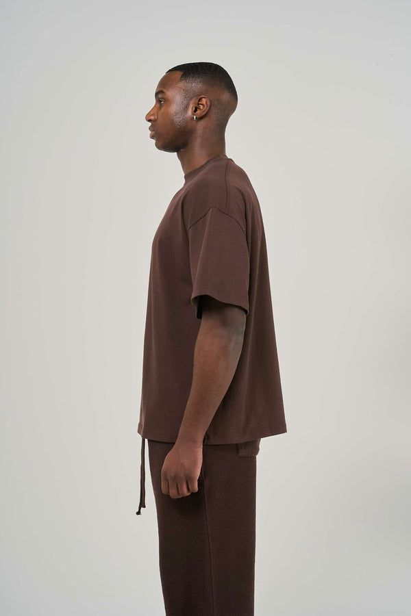 300GSM Organic Cotton T-Shirt - Dark Brown