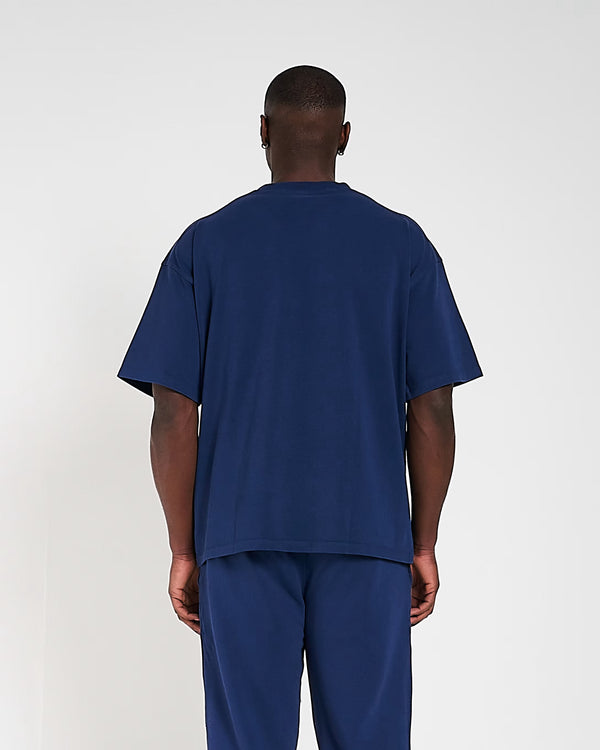 300GSM Organic Cotton T-Shirt - Deep Blue