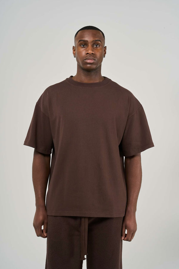 300GSM Organic Cotton T-Shirt - Dark Brown