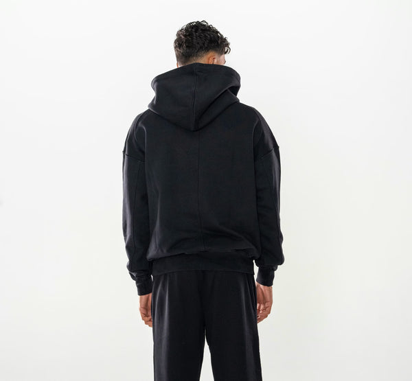600GSM / 450GSM Organic Cotton Tracksuit (Zip) - Black
