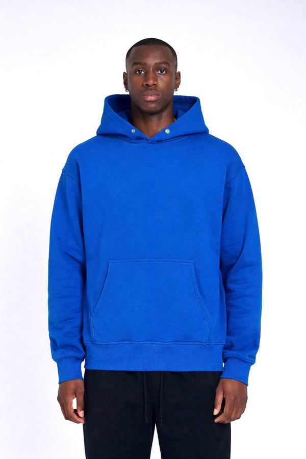 600GSM Organic Cotton Hoodie - Cobalt Blue