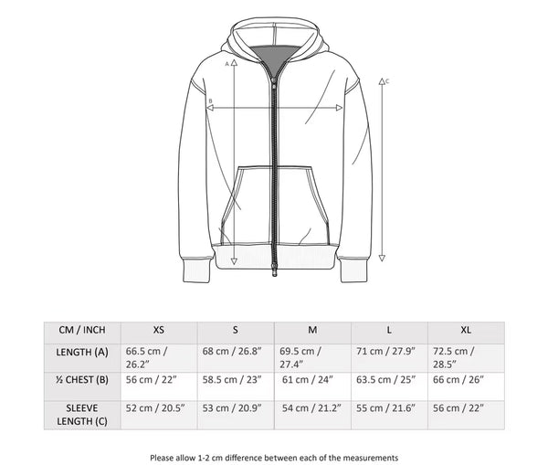 600GSM Organic Cotton Hoodie (Zip) - Glacier Blue