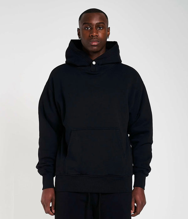 600GSM Organic Cotton Hoodie - Black