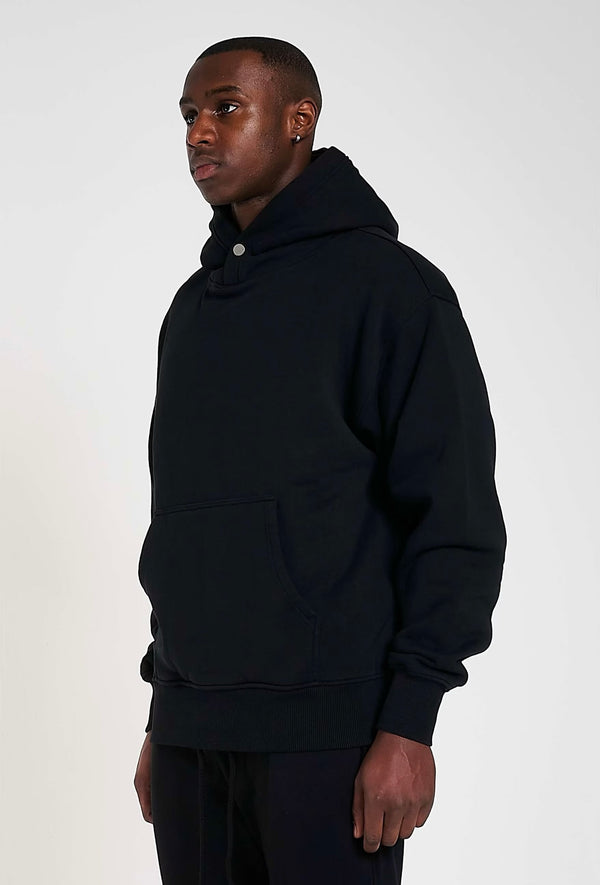 600GSM Organic Cotton Hoodie - Black