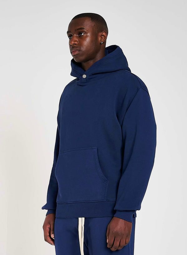 600GSM Organic Cotton Hoodie - Deep Blue